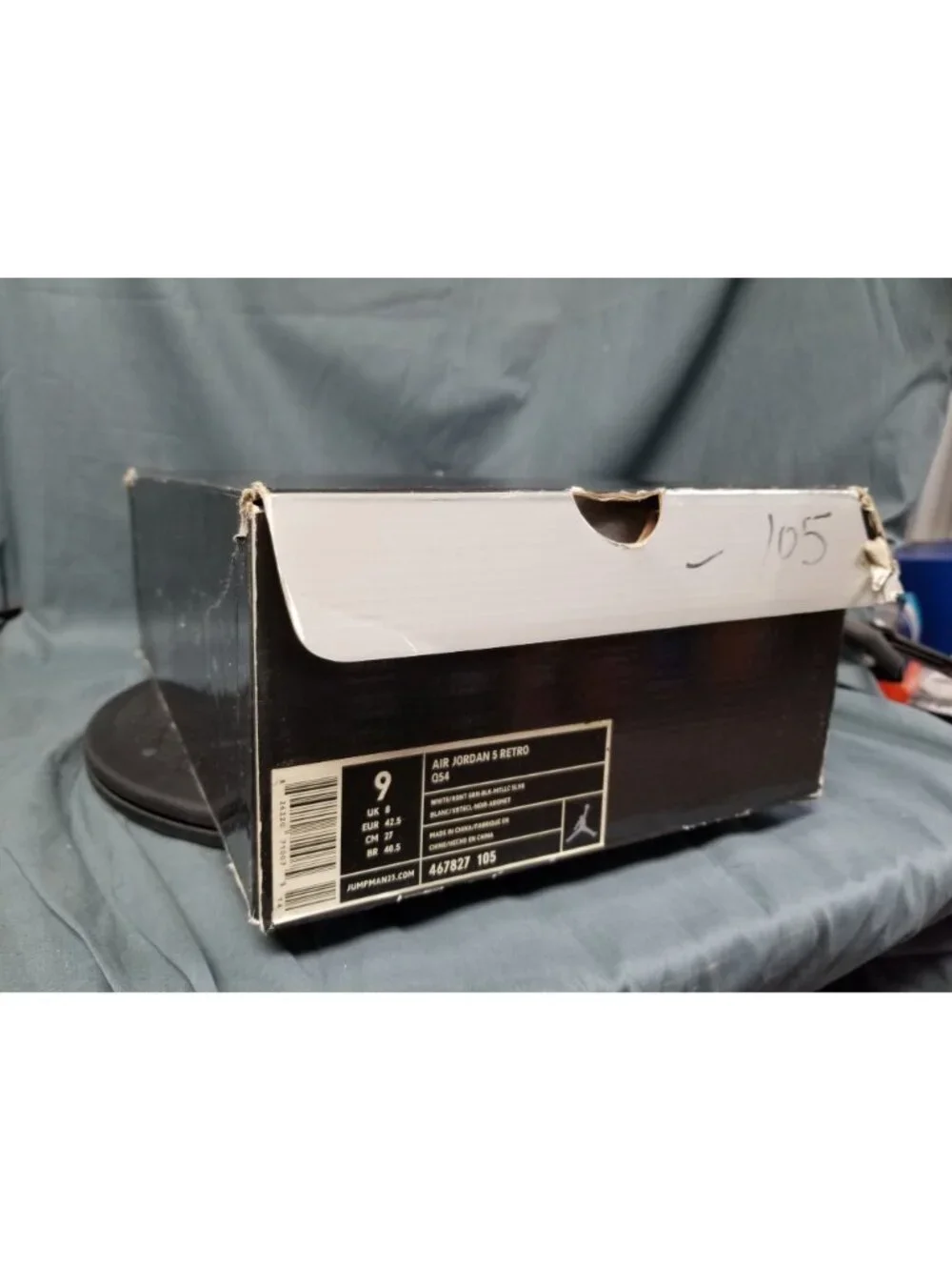 Jordan 5 Retro Quai 54 White Mens 467827 105 Size 9 NEW IN BOX!